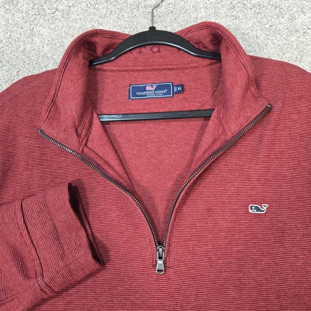 Vineyard Vines Men's XL Red Saltwater 1/4 Zip Performance Pullover